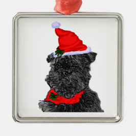 Adorno Metálico Navidades de Affenpinscher