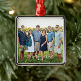Adorno Metálico Navidades de año de nombre fotográfico familiar pe