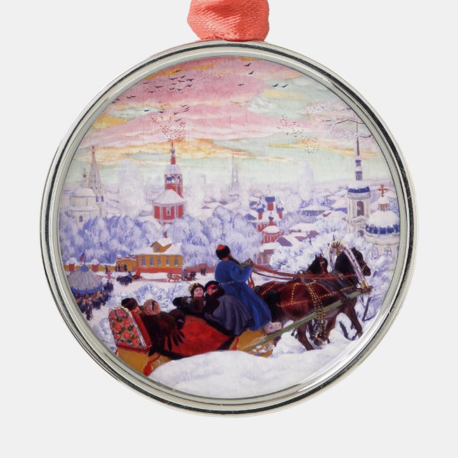 Adorno Metálico Navidades de arte Personalizados rusos regalan ado (Frente)