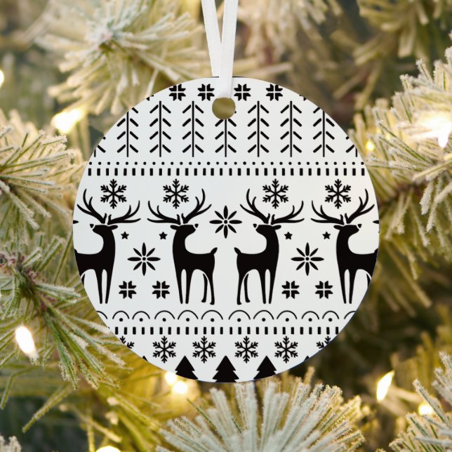 Adorno Metálico Navidades de arte popular moderno reno (in situ)