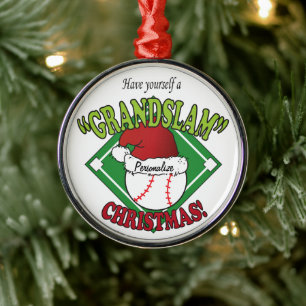 Adorno Metálico Navidades de béisbol de Grand Slam