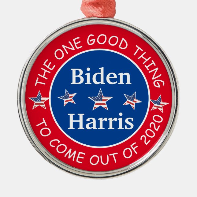 Adorno Metálico Navidades de Biden y Harris 2020 Keepsake (Frente)
