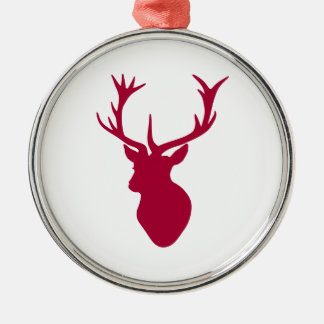 Adorno Metálico Navidades de cabeza roja o Fiesta Stag