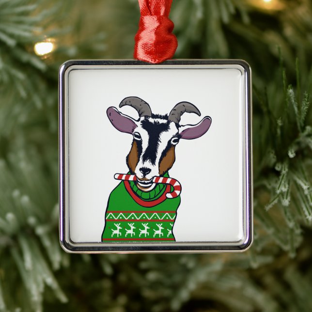 Adorno Metálico Navidades de cabra Sweater (Árbol)