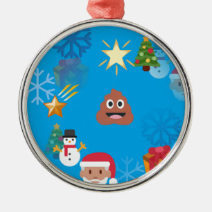 Adorno Metálico navidades de caca de emoji
