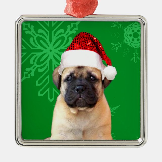 Adorno Metálico Navidades de cachorro (Frente)