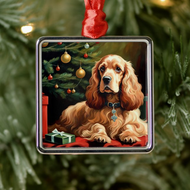 Adorno Metálico Navidades de Cocker Spaniel (Árbol)