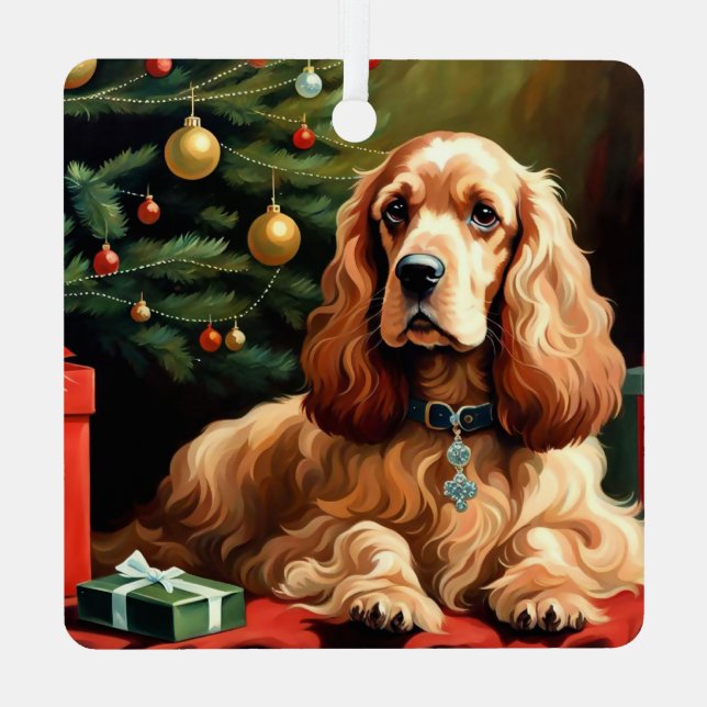 Adorno Metálico Navidades de Cocker Spaniel (Reverso )