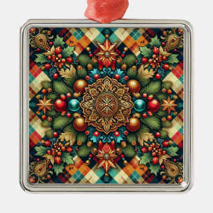 Adorno Metálico Navidades de colores clásicos y vintage