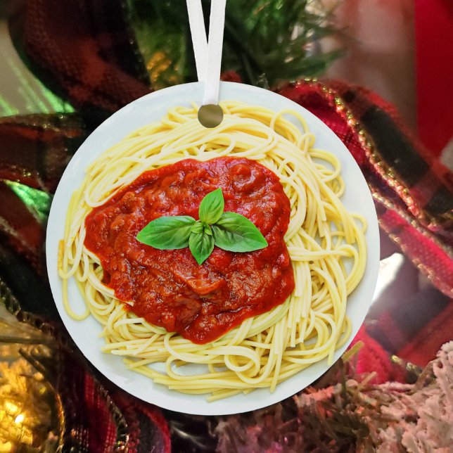 Adorno Metálico Navidades de comida divertida Spaghetti Gag Gift (Subido por el creador)
