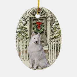 Adorno Metálico Navidades de Cute Samoyed Lovers