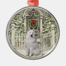 Adorno Metálico Navidades de Cute Samoyed Lovers