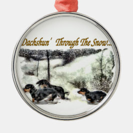 Adorno Metálico Navidades de Dachshund