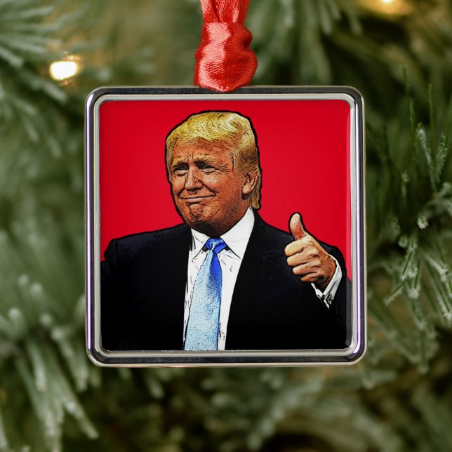 Adorno Metálico Navidades de DONALD TRUMP 2024 (Árbol)