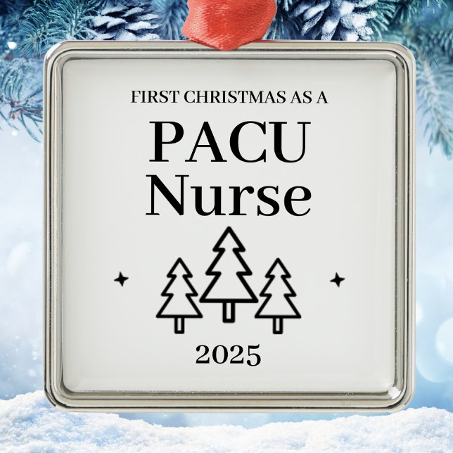 Adorno Metálico Navidades de enfermería de Pacu (Pacu Nurse Christmas Metal Ornament
)