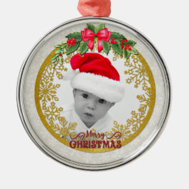 Adorno Metálico Navidades de estadísticas de recién nacido, anunci