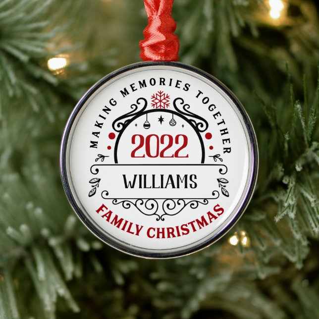 Adorno Metálico Navidades de familia de nombres personalizados Kee (Árbol)