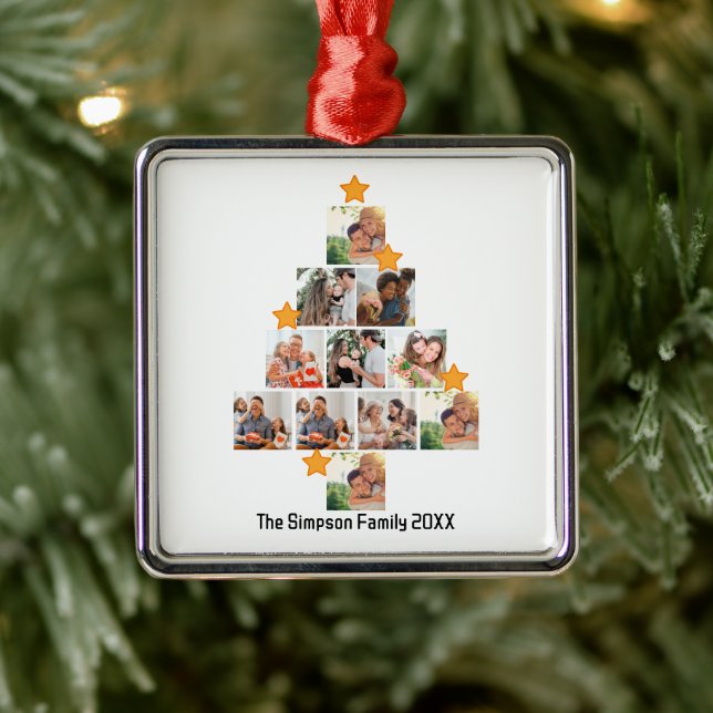 Adorno Metálico Navidades de familias divertidas personalizadas 11 (Árbol)