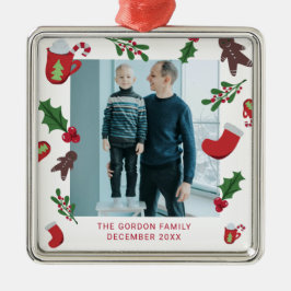 Adorno Metálico Navidades de fotografía cutan las cookies