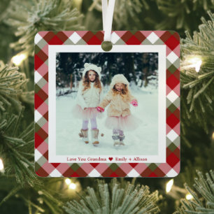 Adorno Metálico Navidades de fotografía de la abuela colocados
