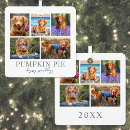 Adorno Metálico Navidades de fotografía de Mascota de perro
