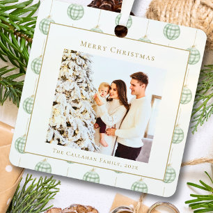 Adorno Metálico Navidades de fotografía del Personalizado Cute Gre