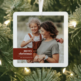 Adorno Metálico Navidades de fotografía en bloque de color de la t