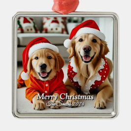 Adorno Metálico Navidades de fotografía familiar divertidos, educa