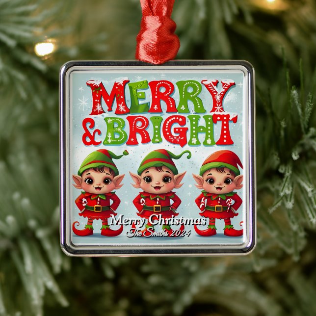 Adorno Metálico Navidades de fotografía familiar divertidos, educa (Árbol)