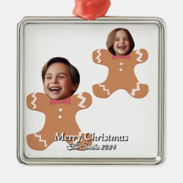 Adorno Metálico Navidades de fotografía familiar divertidos, educa