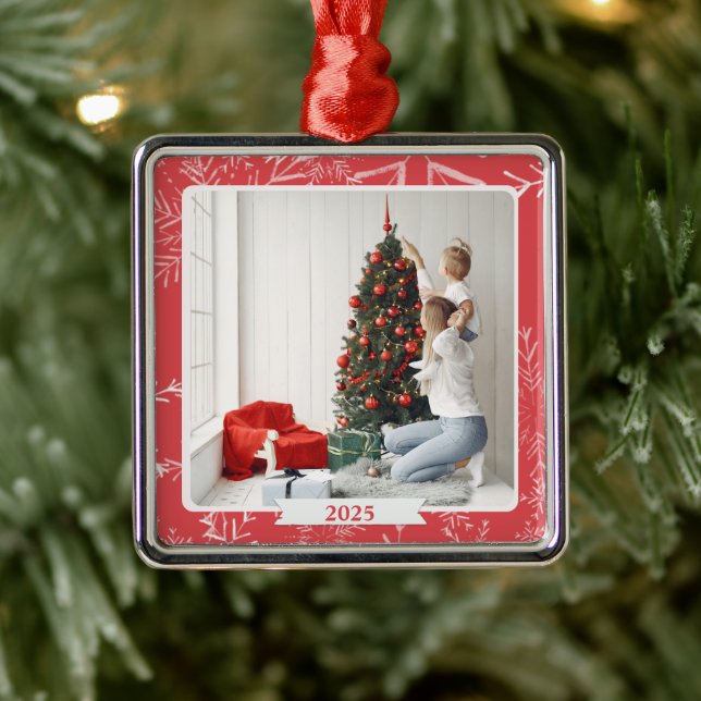 Adorno Metálico Navidades de fotografía personalizado (Árbol)