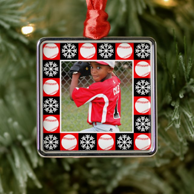 Adorno Metálico Navidades de fotografía Personalizado jugador de b (Árbol)