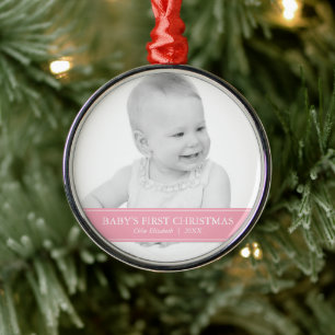 Adorno Metálico Navidades de fotografía simples de Personalizado