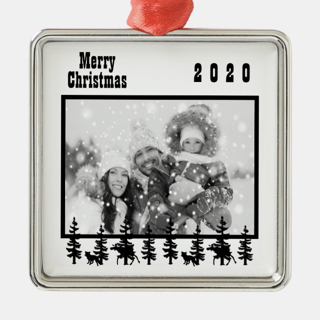 Adorno Metálico Navidades de fotos familiares de estilo occidental (Frente)