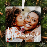 Adorno Metálico Navidades de fotos mami vacaciones Moda elegante m<br><div class="desc">El diseño está compuesto por una tipografía moderna de moda con fuentes sans serif y serif. Añadir una foto personalizado de mamá y del año.</div>
