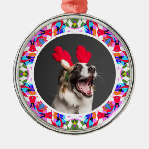 Adorno Metálico Navidades de fotos personalizados Perro Mamá Mamá 