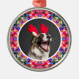Adorno Metálico Navidades de fotos personalizados Perro Mamá Mamá