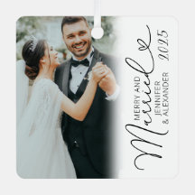 Navidades de fotos simples casados y merry