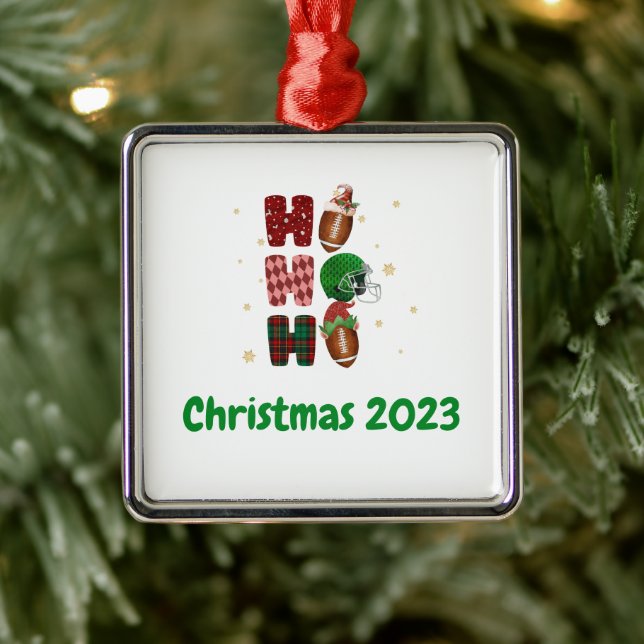 Adorno Metálico Navidades de fútbol Holiday Ho Ho Ho (Árbol)