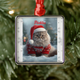 Adorno Metálico Navidades de gatos cortos británicos personalizado