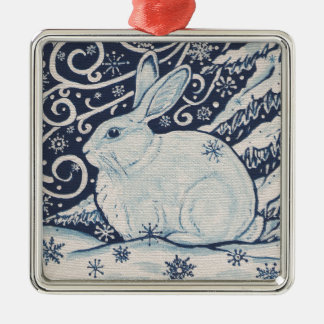 Adorno Metálico Navidades de invierno originales Conejo Azul y Bla