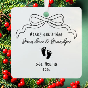 Adorno Metálico Navidades de Invitación de recién nacido