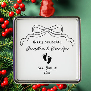 Adorno Metálico Navidades de Invitación de recién nacido