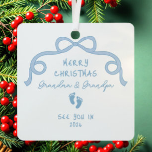Adorno Metálico Navidades de Invitación de recién nacido