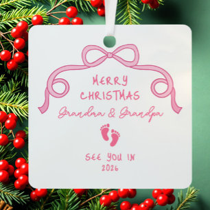 Adorno Metálico Navidades de Invitación de recién nacido