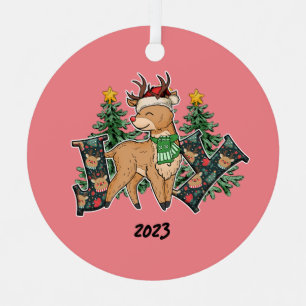 Adorno Metálico Navidades de la Alegría de los Renos