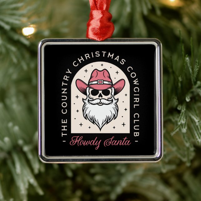 Adorno Metálico Navidades de la discoteca Howdy Santa Country Cowg (Árbol)