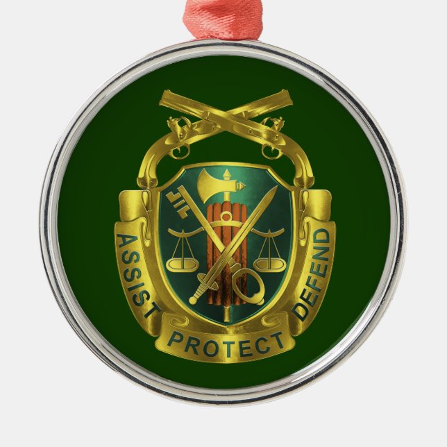 Adorno Metálico NAVIDADES de la policía militar (Frente)