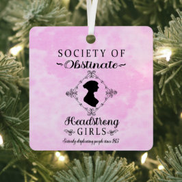 Adorno Metálico Navidades de la Sociedad de Chicas Obstinados con 