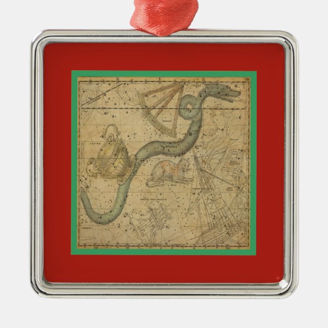 Adorno Metálico Navidades de la tabla estelar de constelaciones de (Frente)